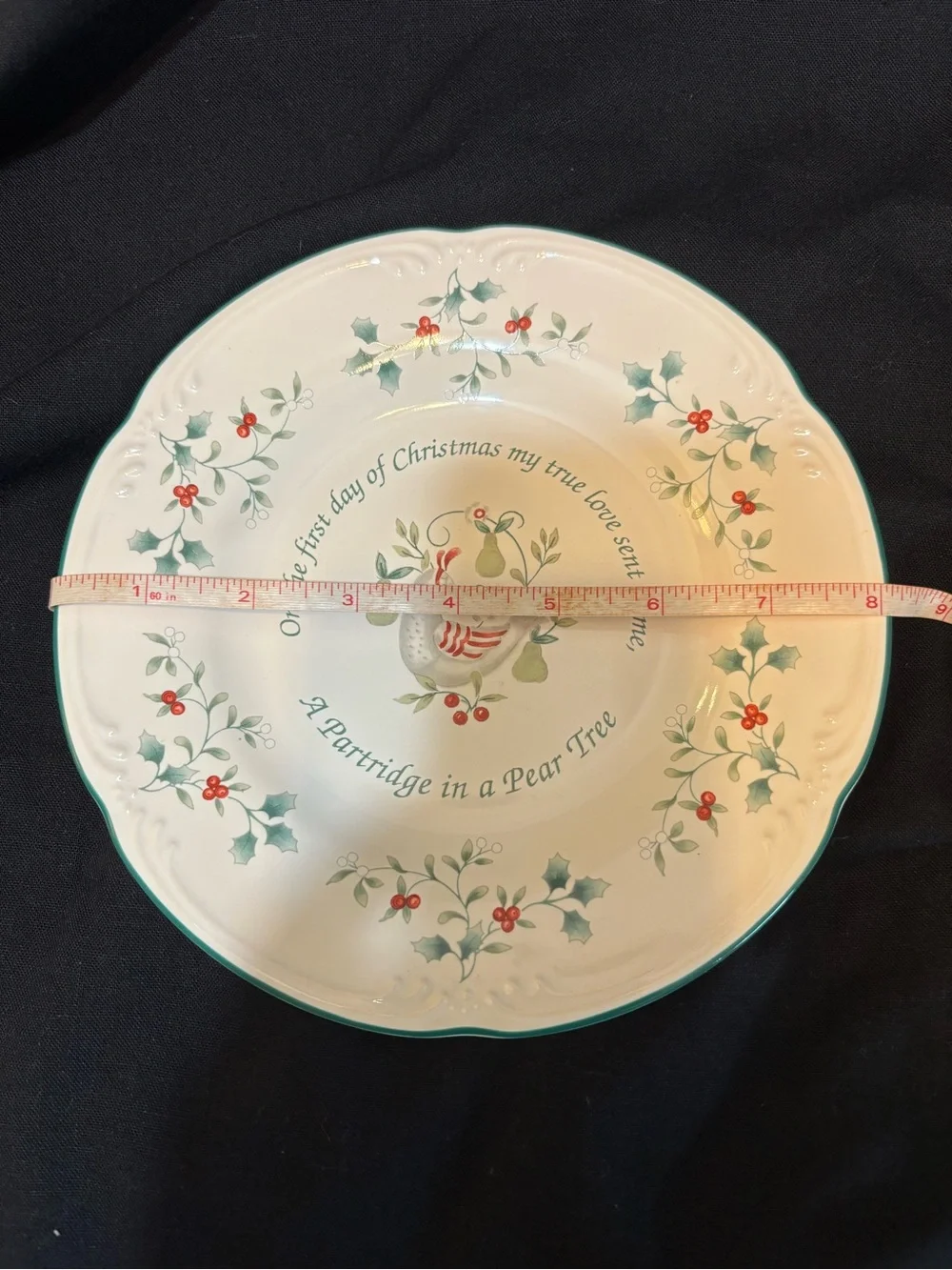 Pfaltzgraff First Day of Christmas 8” Plate Partridge in a Pear Tree